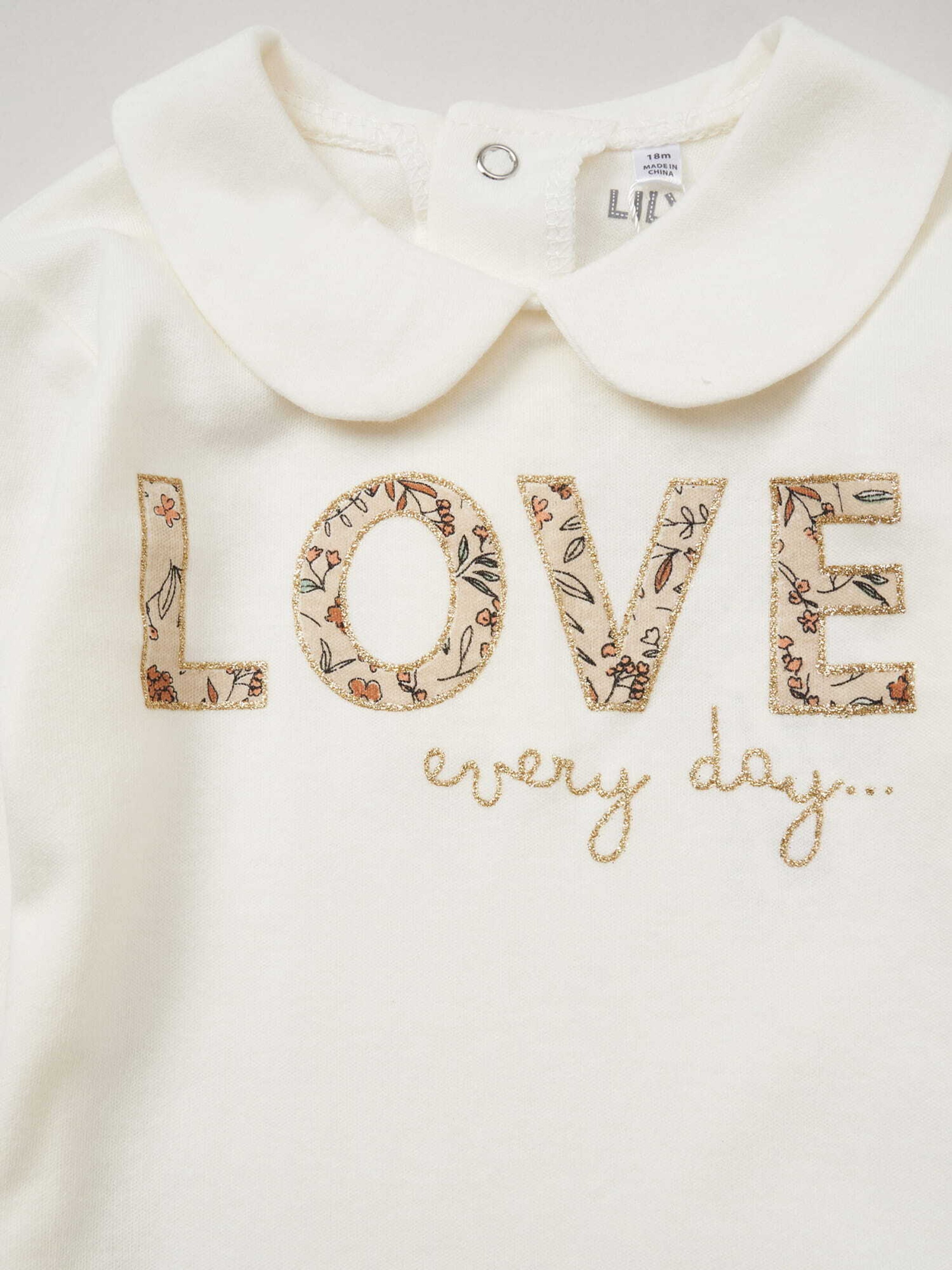 Lily & Jack Set ' Love ' in Weiß