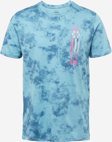 T-Shirt fonctionnel 'RUN ANYWHERE' UNDER ARMOUR en bleu : devant