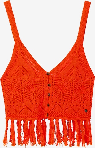 Desigual Knitted top 'LORO' in Orange: front
