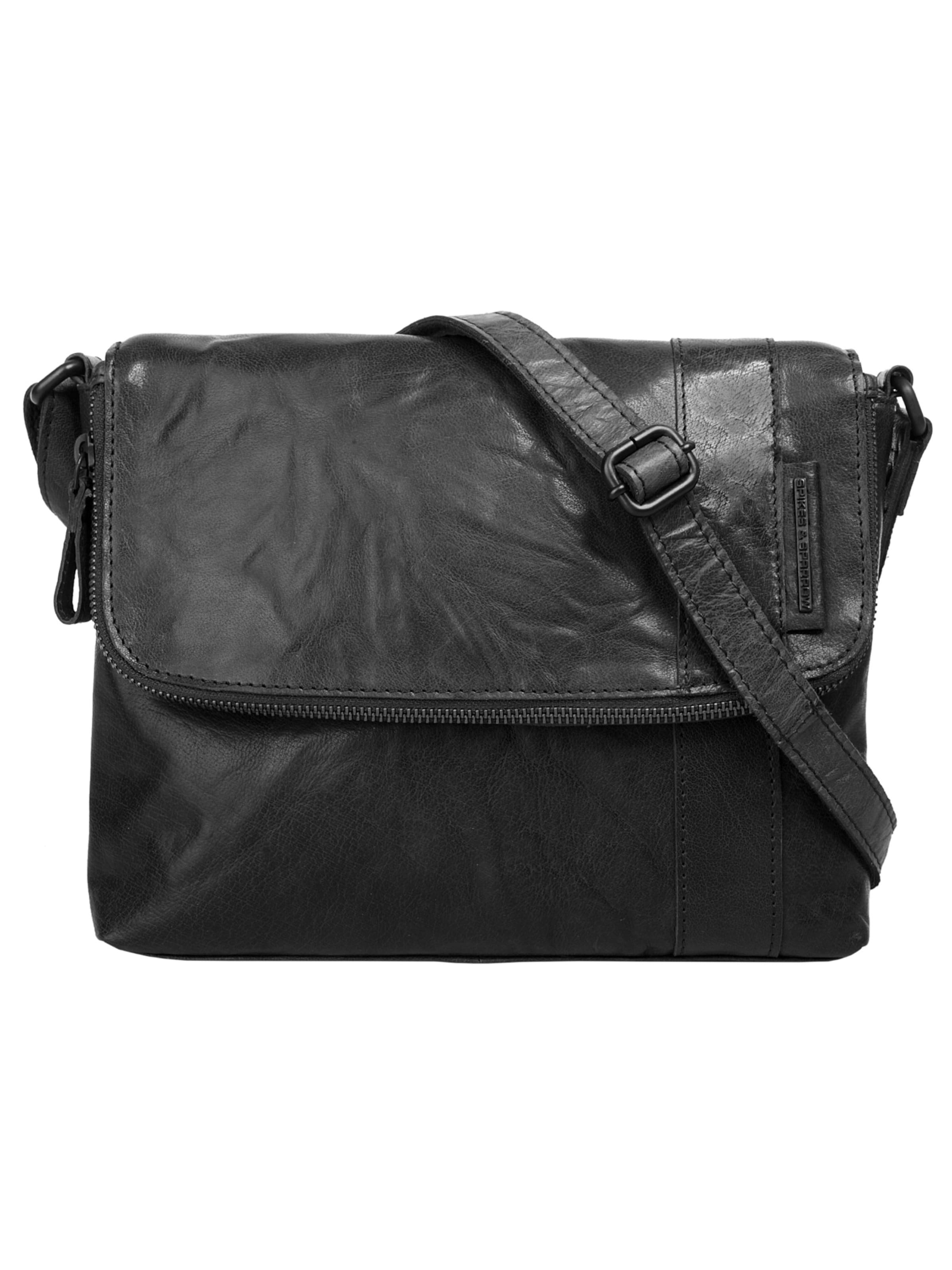 Spikes & Sparrow Crossbody Bag in Black: front