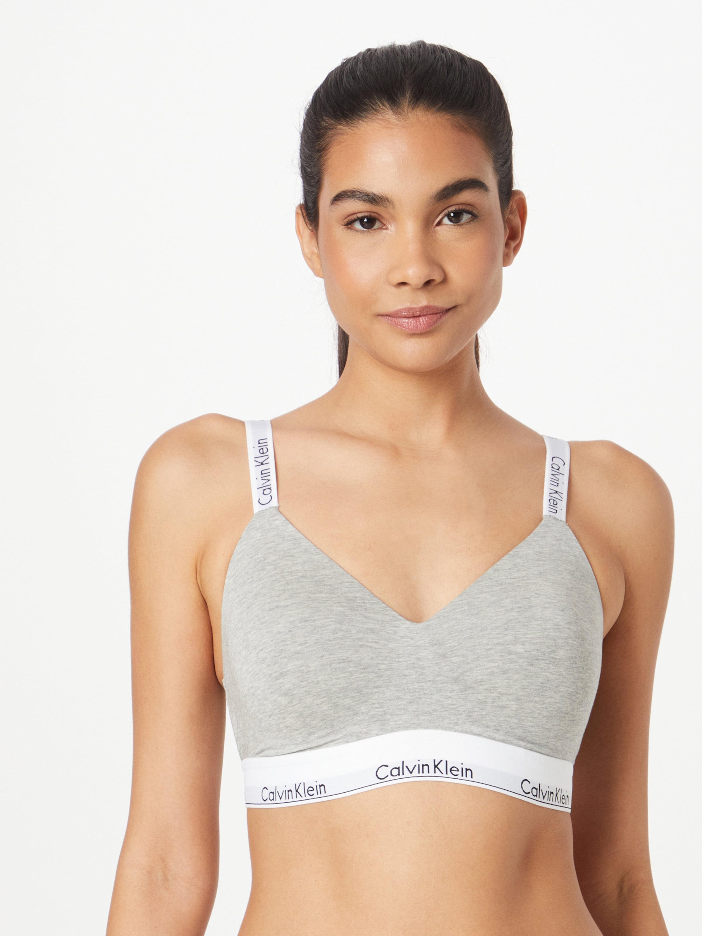Grey calvin klein bra deals