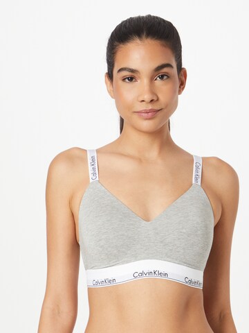 Calvin Klein Underwear Bralette Bra in Grey: front