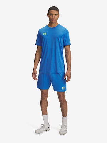 UNDER ARMOUR Workout Pants 'Challenger' in Blue: front