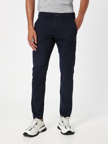 INDICODE JEANSregular Chino hlače 'Rafle' - plava boja: prednji dio