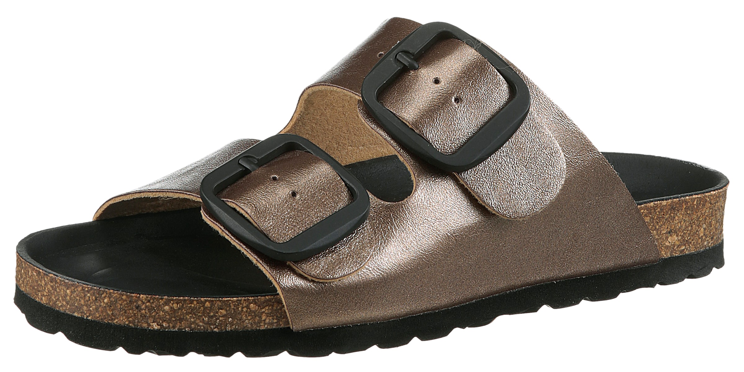 Aniston Mules in Bronze: front