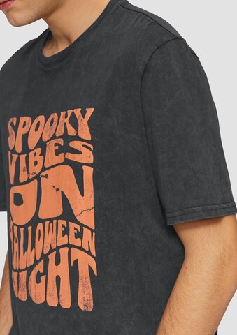 QS T-Shirt in Schwarz