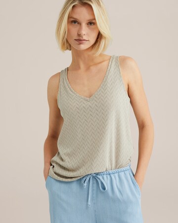 WE Fashion Top in Beige: Vorderseite