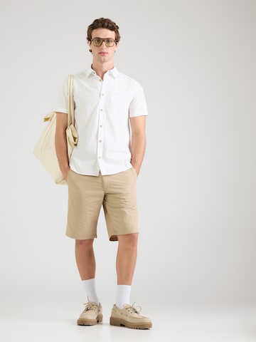 s.Oliver Regular fit Button Up Shirt in Beige