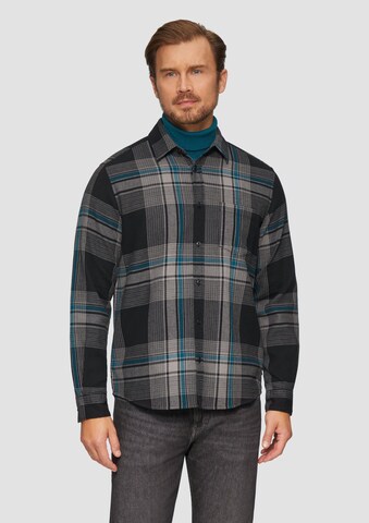 Coupe regular Chemise s.Oliver en noir : devant