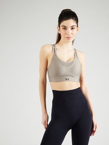 UNDER ARMOUR Bustier Sport bh 'Infinity' in Grijs: voorkant