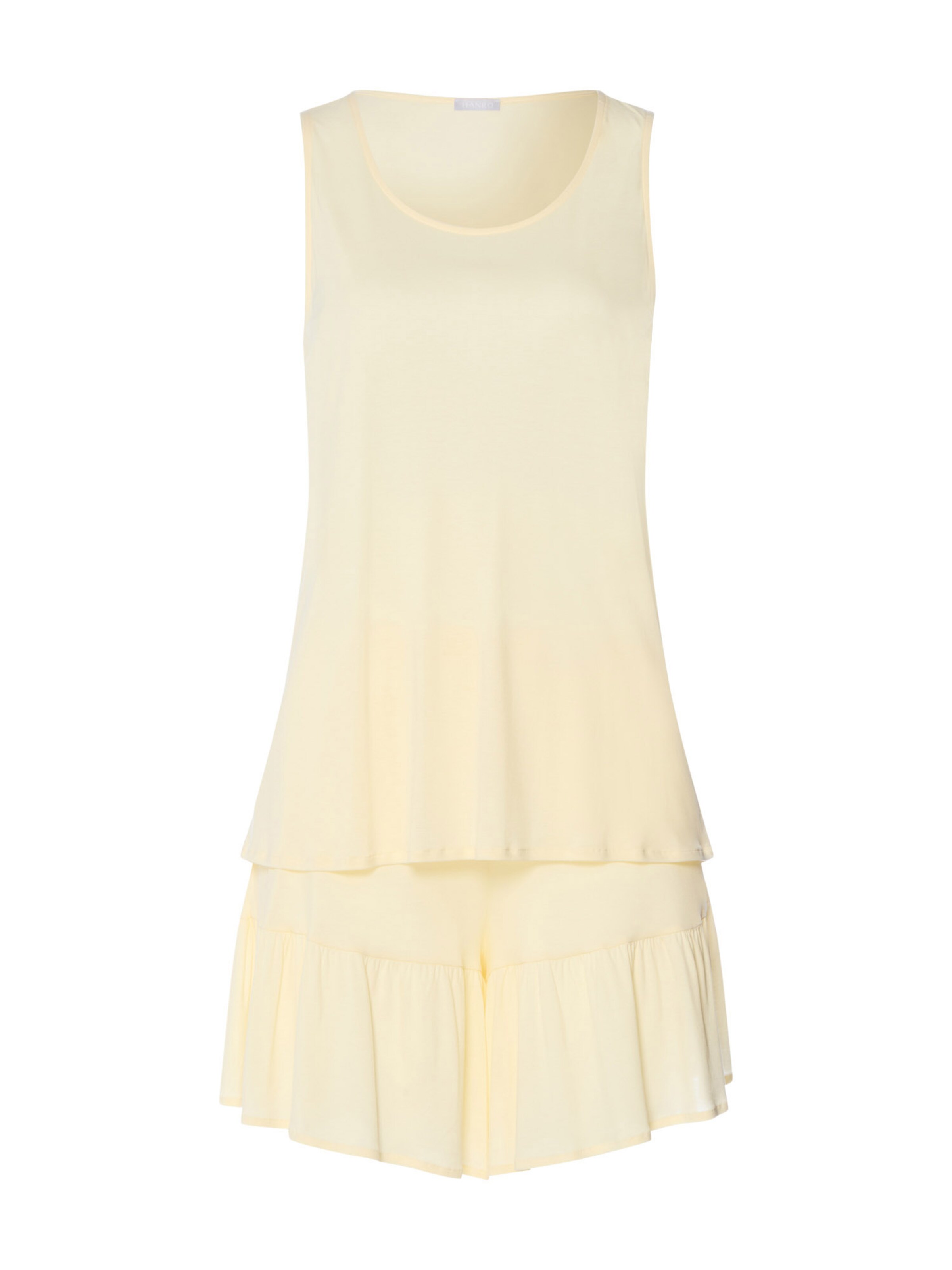 Shorty ' Isabella ' Hanro en jaune : devant