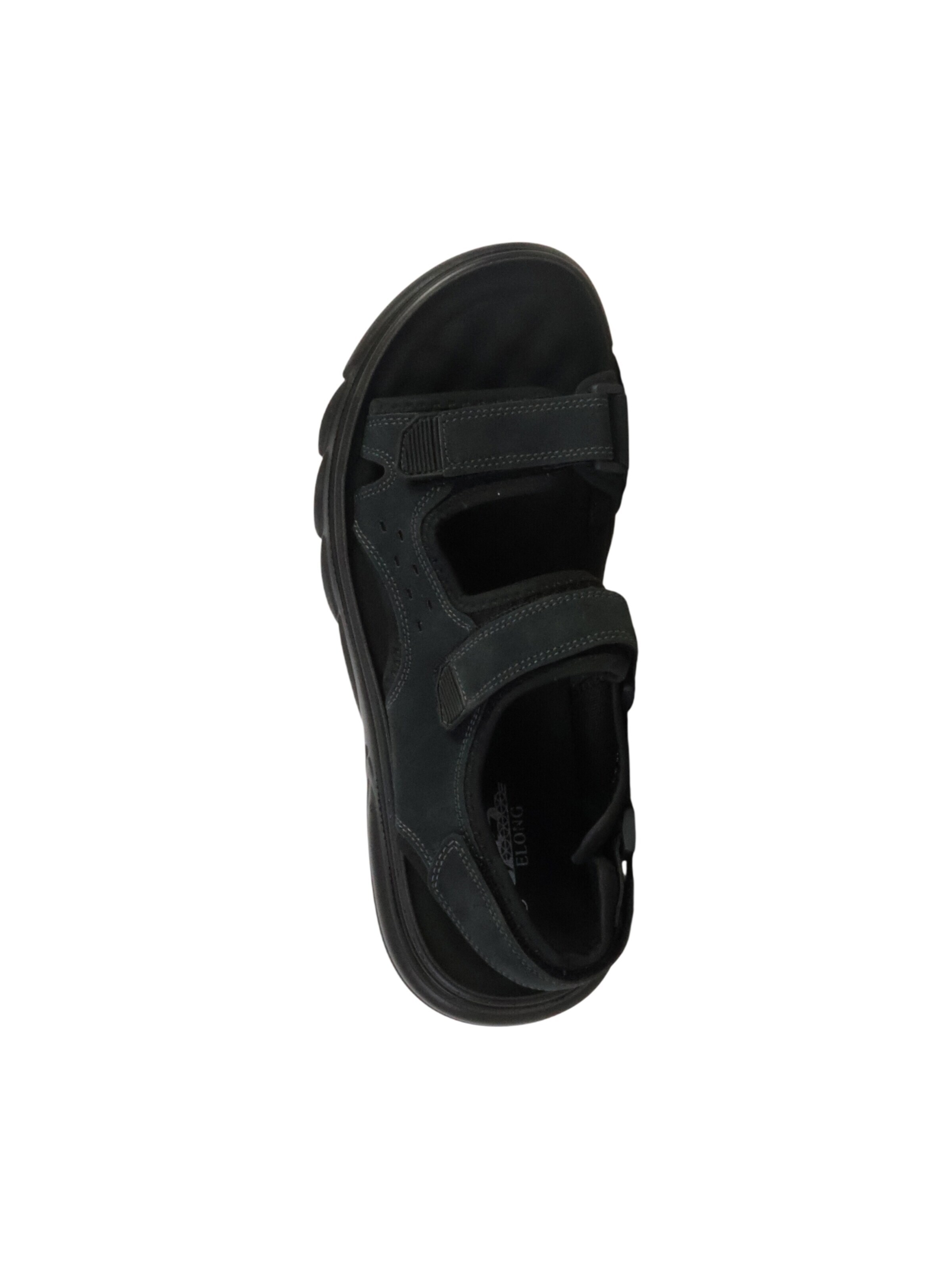 Sandales 'Flache Sandalen mit Klettverschluss' Elong en noir