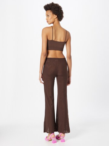WEEKDAY Flared Pants 'Ebba' in Brown
