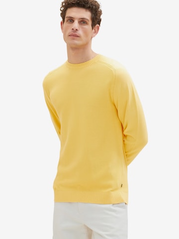 TOM TAILOR Sweater in Yellow: front