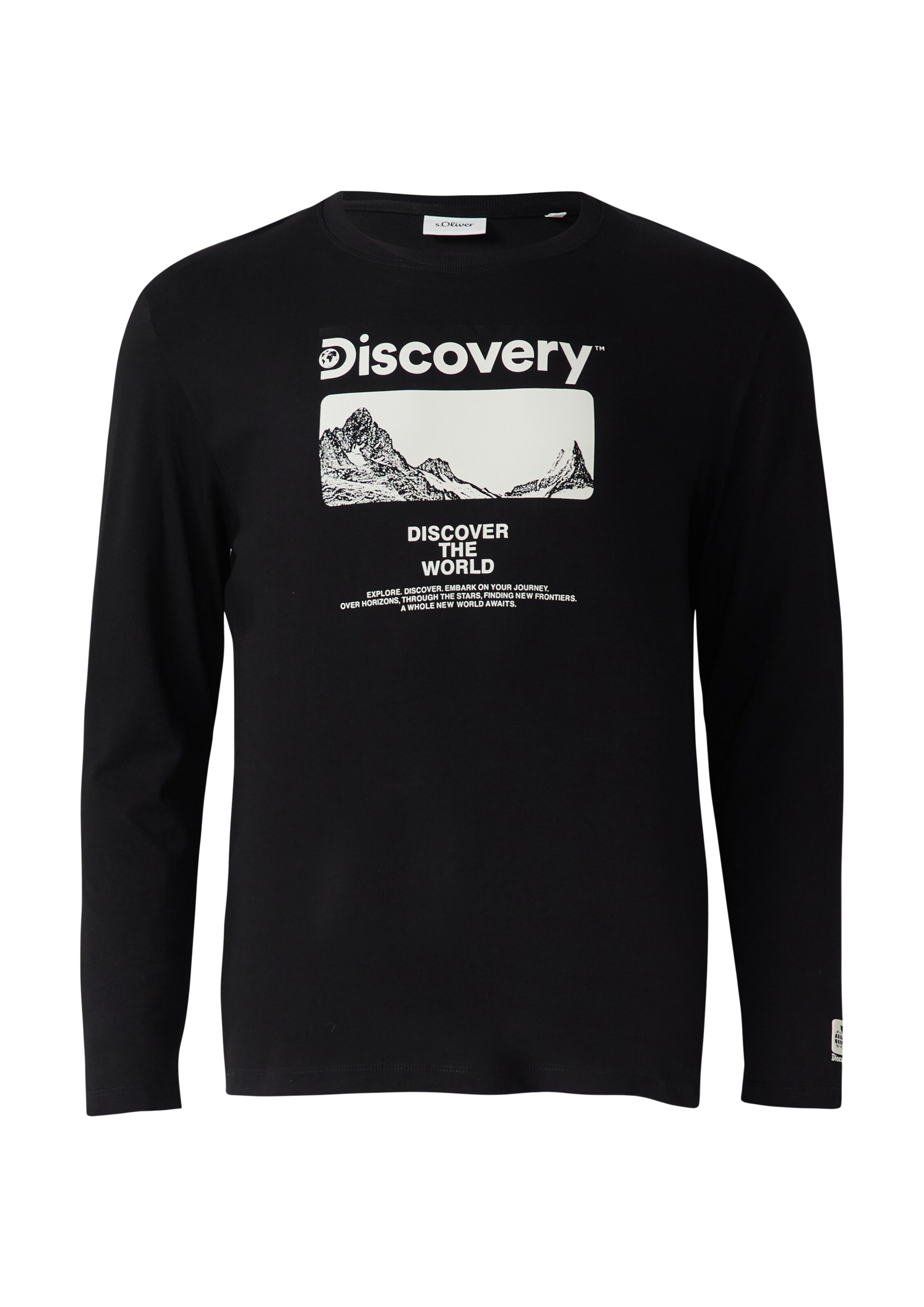 s.Oliver Men Big Sizes Shirt in Black: front