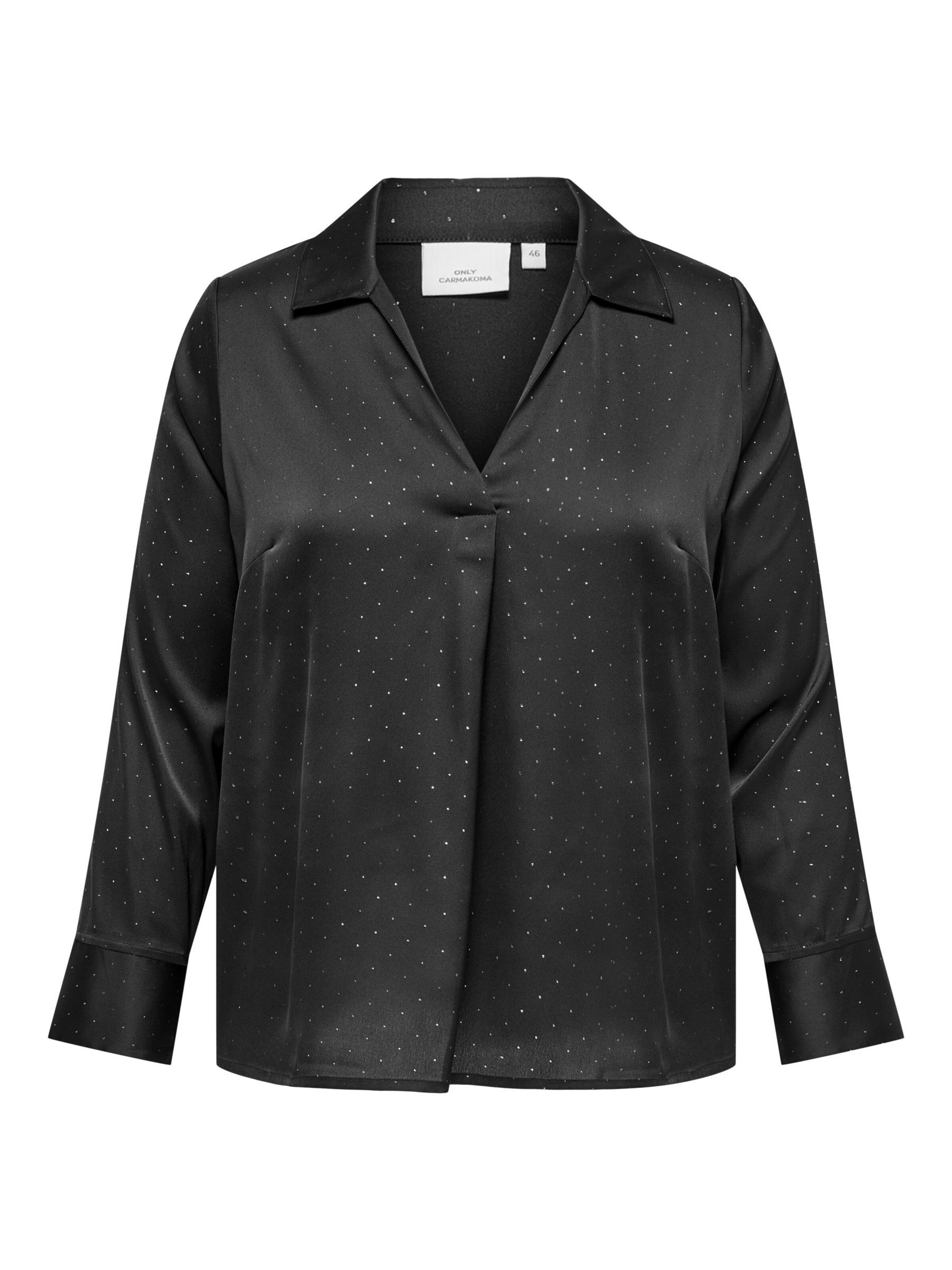 ONLY Carmakoma Bluse 'LUAR' in Schwarz: Vorderseite