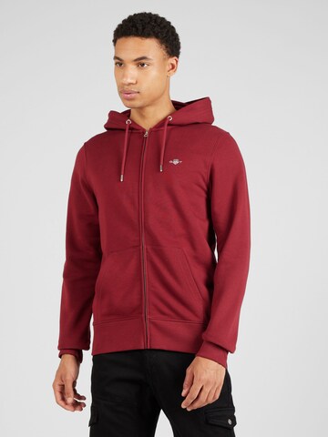 GANT Sweat jacket in Red: front