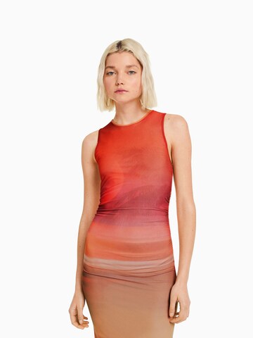 Bershka Obleka | oranžna barva: sprednja stran