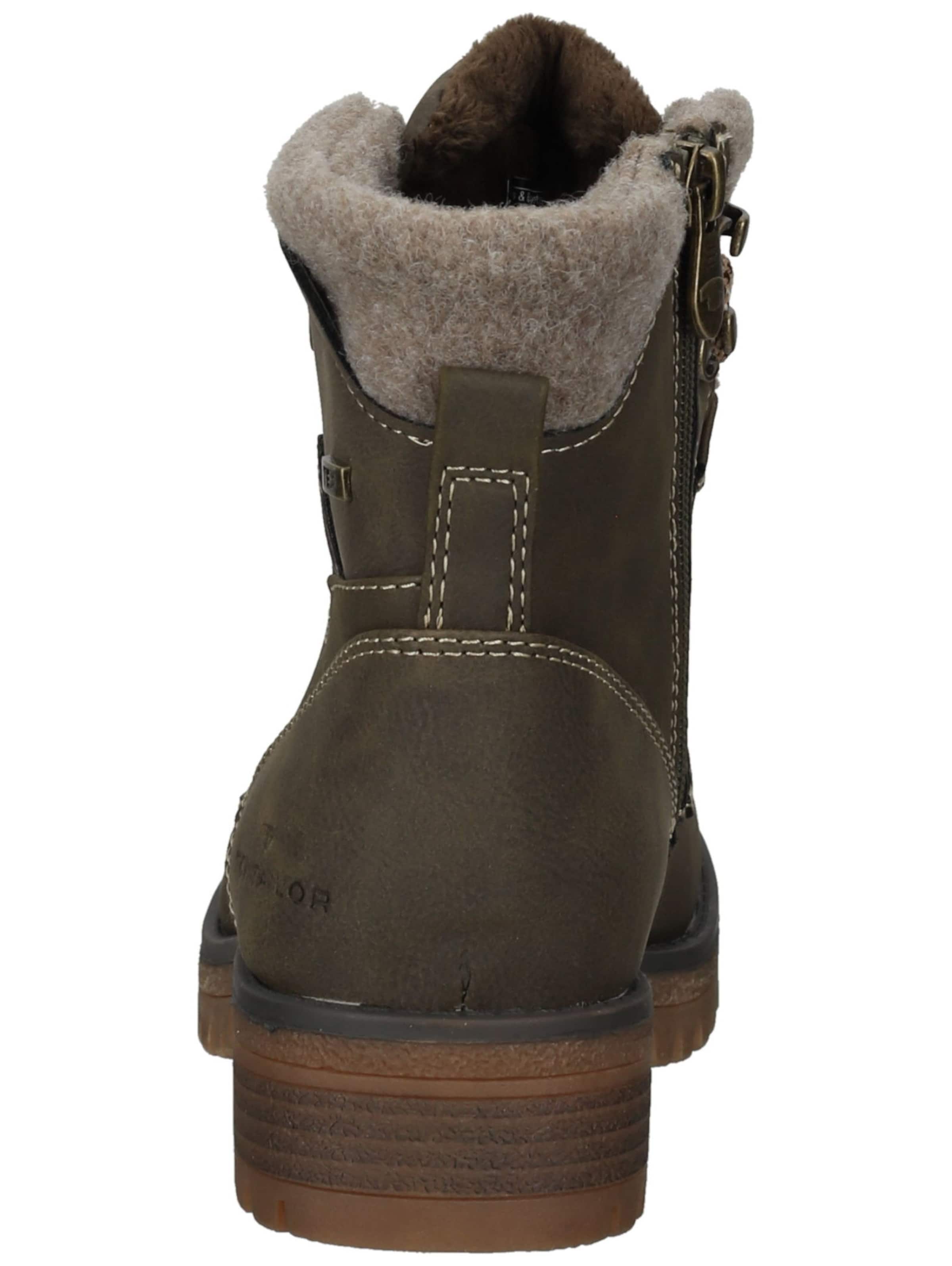 TOM TAILOR Schnürstiefelette in Braun