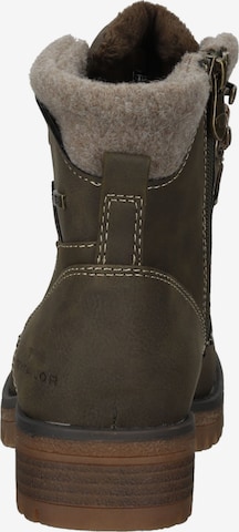 TOM TAILOR Lace-Up Ankle Boots in Brown