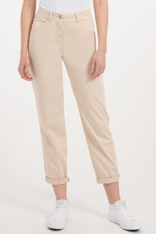 Recover Pants Tapered Pants 'Cara' in Beige: front