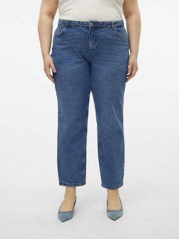 Vero Moda Curve Regular Jeans in Blauw: voorkant