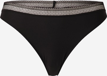 PASSIONATA Thong 'DREAM TODAY' in Black: front