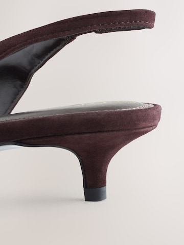 Next Лодочки с открытой пяткой в Коричневый