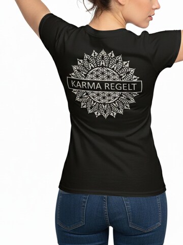 MAKAYA Shirt 'Karma Regelt' in Black