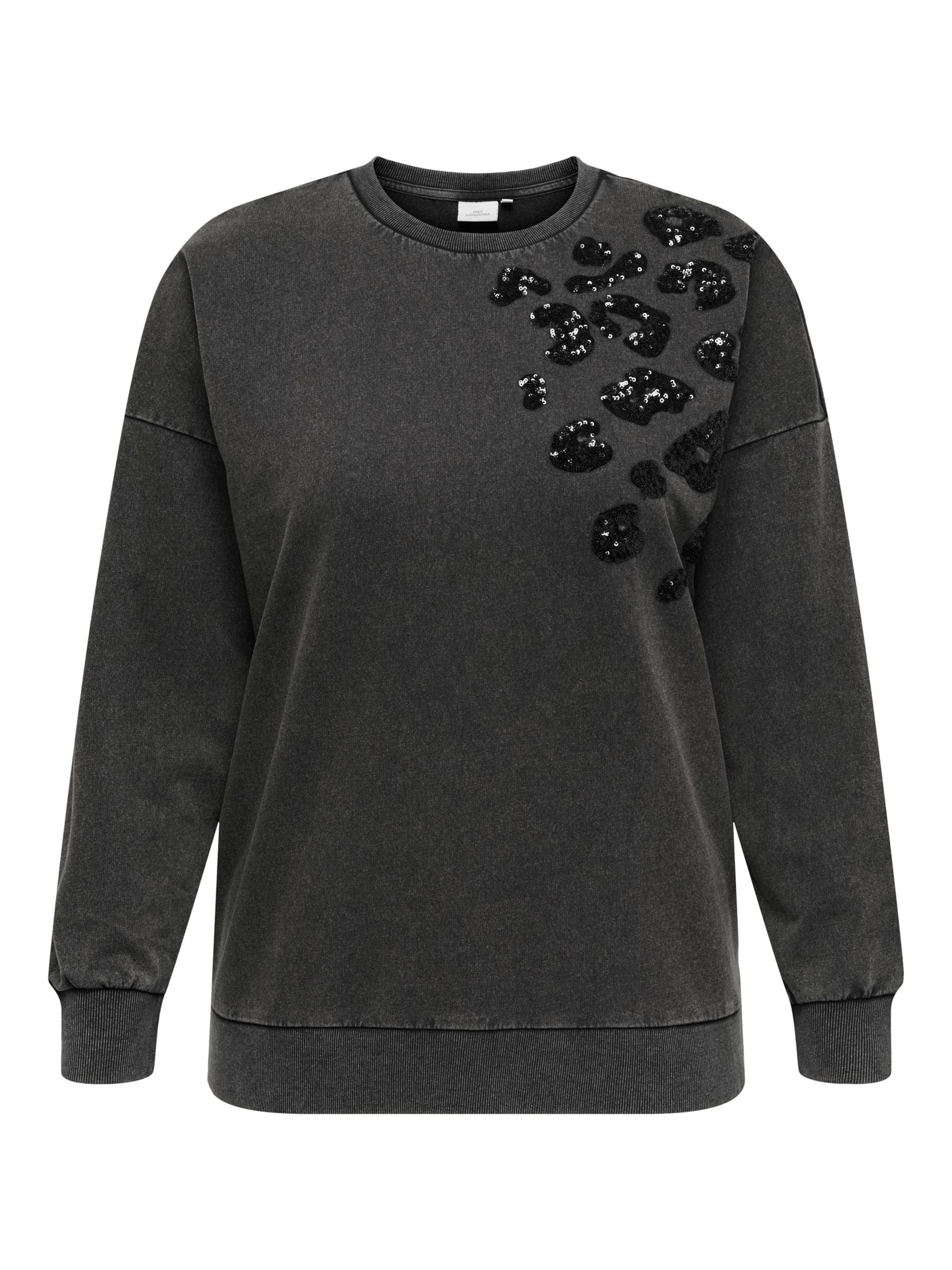 Felpa 'CARALEXA' di ONLY Carmakoma in nero: frontale