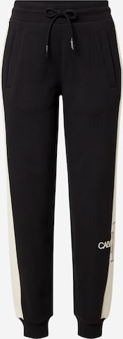 Calvin Klein Jeans Tapered Trousers in Black: front