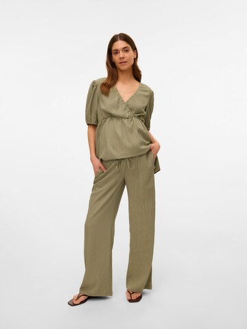 MAMALICIOUS Wide leg Trousers in Green