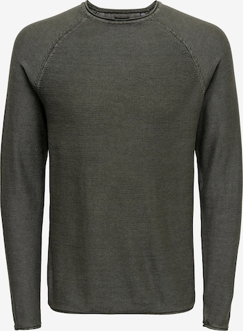 Only & Sons Sweater 'Dextor' in Green: front