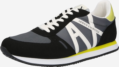 ARMANI EXCHANGE Zemie brīvā laika apavi, krāsa - citronkrāsas / pelēks / melns / balts, Preces skats