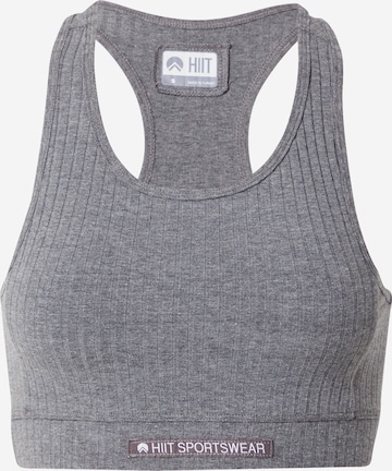 HIIT Bustier Sport-BH in Grau: predná strana