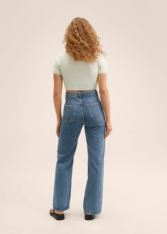 MANGO Wide leg Jeans in Blauw