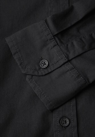 Street One MEN Slim Fit Hemd in Schwarz