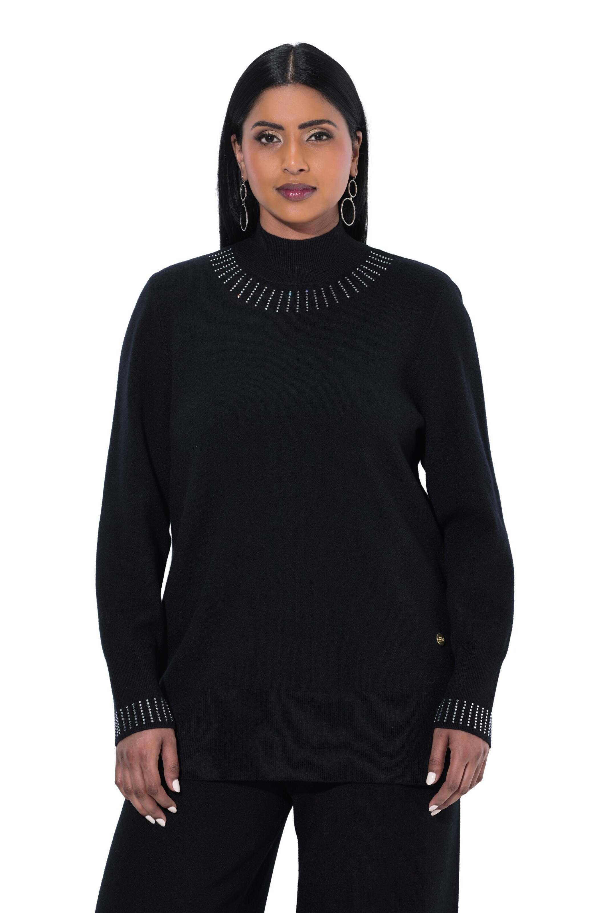 Ulla Popken Pullover in Schwarz: Vorderseite