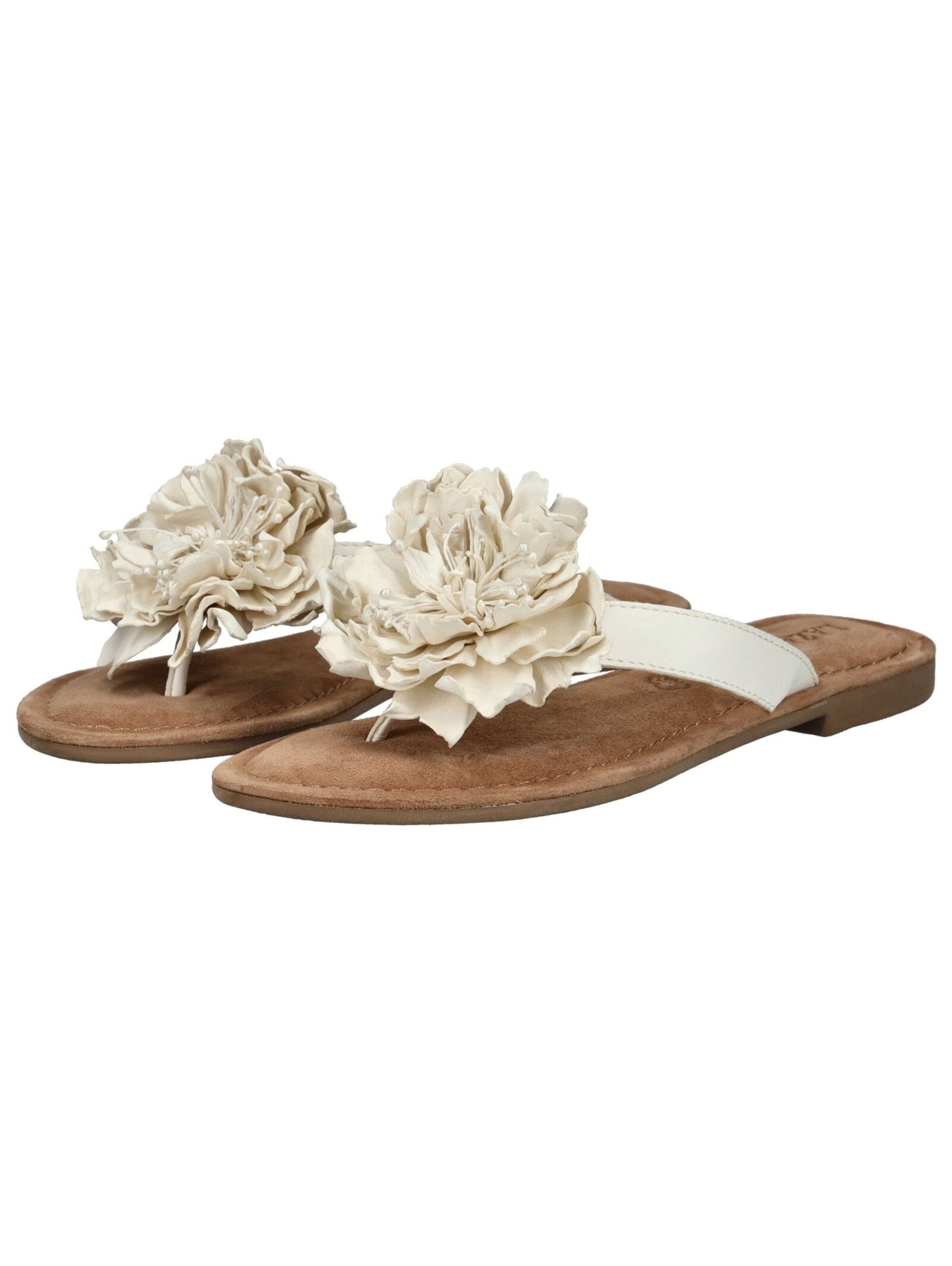 LAZAMANI T-Bar Sandals in White