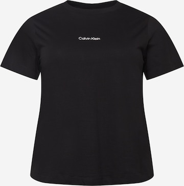Calvin Klein Curve T-Shirt in Schwarz: predná strana