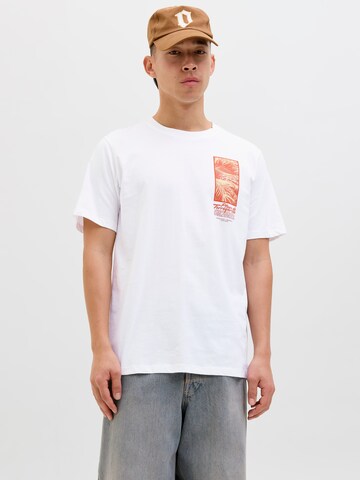 Maglietta 'JORALMERIA PALMS' di JACK & JONES in bianco: frontale