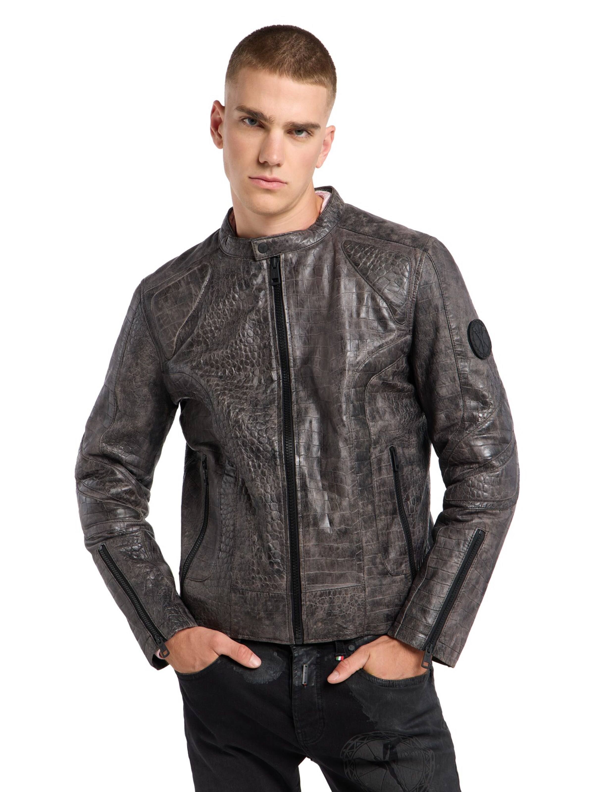 Carlo Colucci Tussenjas 'Faggiano' in Grijs: voorkant