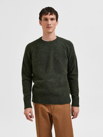 SELECTED HOMME Sweater 'Rai' in Green: front