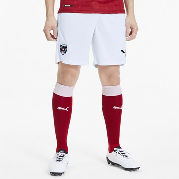 PUMA Regular Workout Pants in White: front