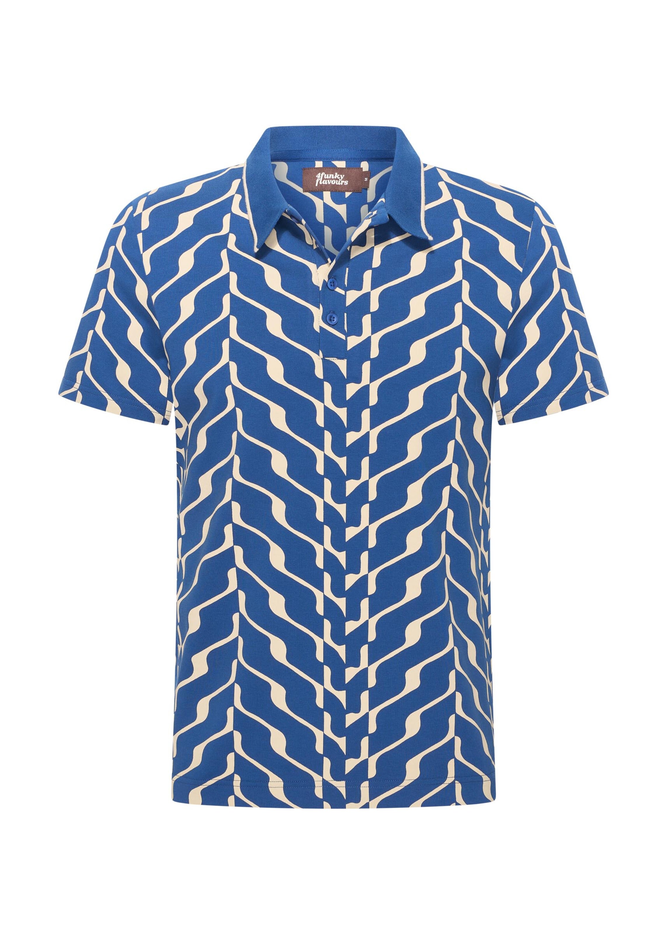 4funkyflavours Shirt 'Tracks And Lines' in Blue: front
