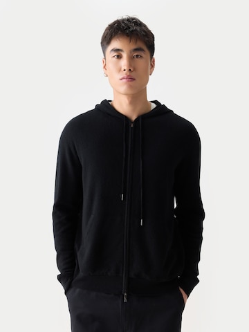 GOBI Cashmere - Cárdigan 'Men's Zip-Up Cashmere Hoodie' en negro: frente