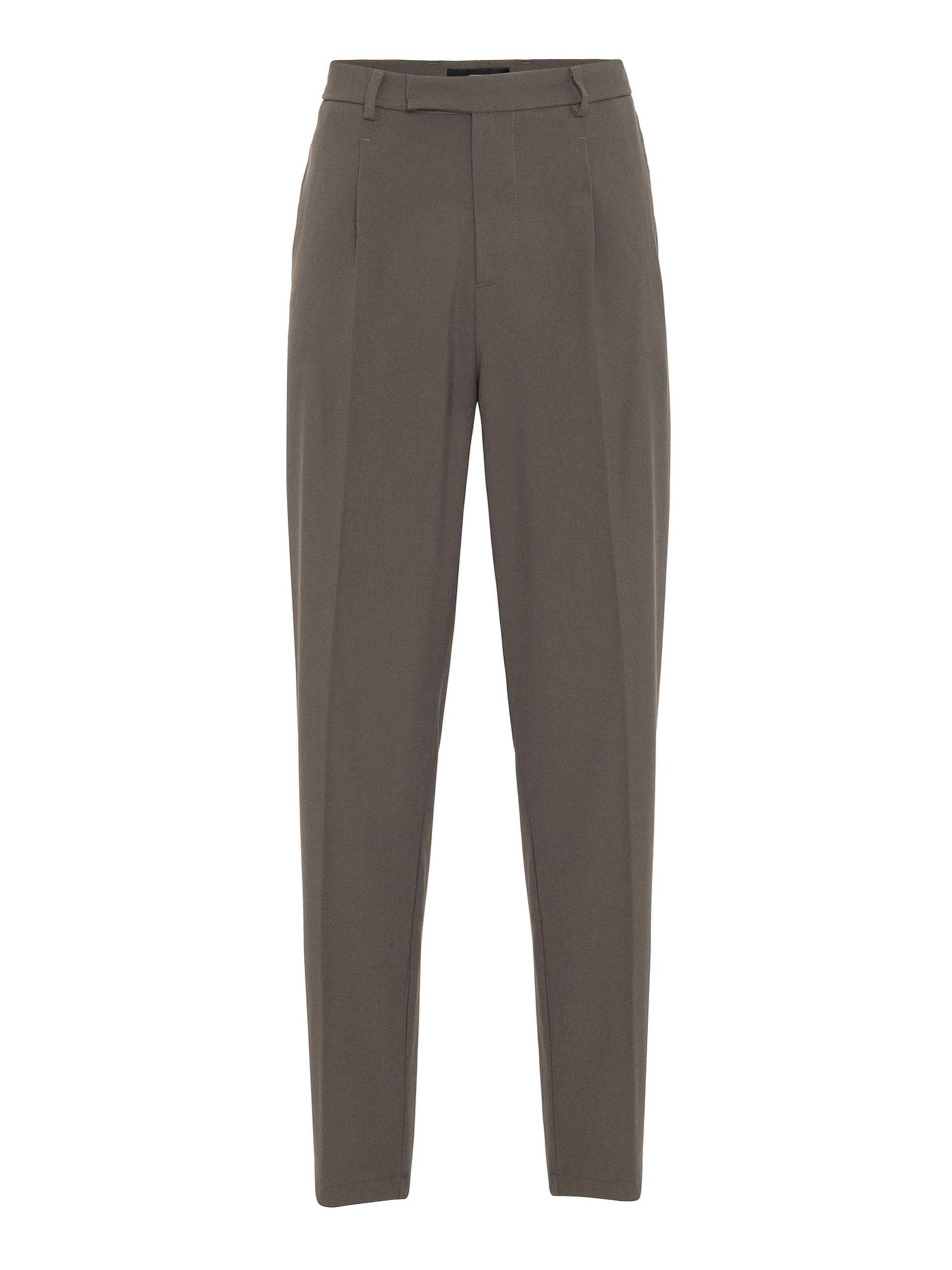 Antioch Zúžený strih Plisované nohavice - Zelená: predná strana