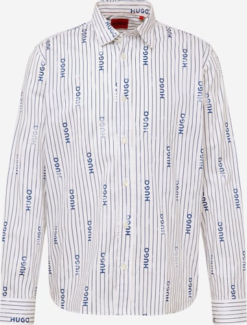 HUGO Red Regular fit Button Up Shirt 'Emero' in White: front