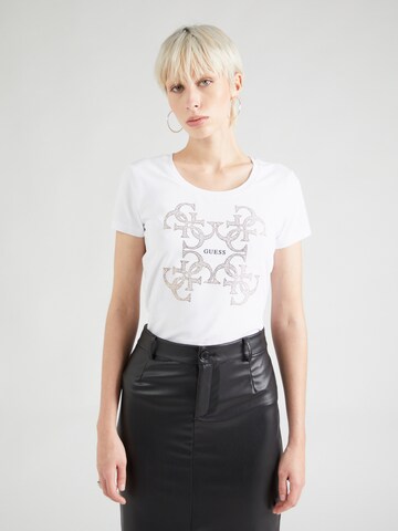 T-shirt GUESS en blanc : devant