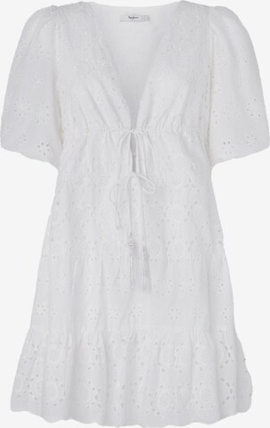 Pepe Jeans - Vestido ' DELIA ' en blanco: frente